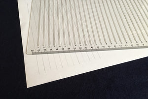 Plastic straight line stencil, A4  - 30 lines with 9 mm line gap