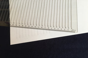 Plastic straight line stencil, A4  - 30 lines with 9 mm line gap