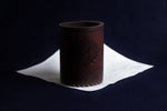 Load image into Gallery viewer, Faux leather qalam pen stand with Persian calligraphy - burnt sienna
