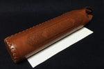 Load image into Gallery viewer, Round tube qalam case made of faux leather - brown
