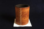 Load image into Gallery viewer, Faux leather qalam pen stand with Persian calligraphy - light brown
