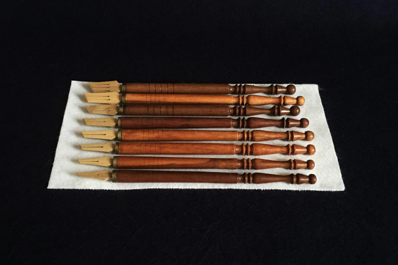 Set of 8 bamboo qalams for Arabic calligraphy: 3 - 10 mm