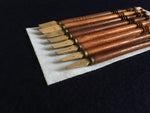 Load image into Gallery viewer, Set of 8 bamboo qalams for Arabic calligraphy: 3 - 10 mm
