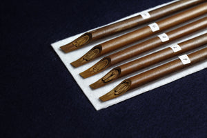 Left hand set of 5 handam qalams for Arabic calligraphy: 6 - 10 mm